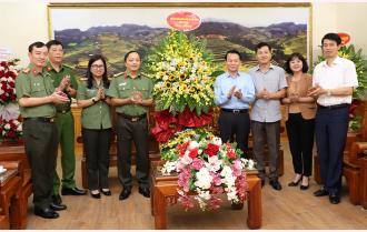 Bí thư Tỉnh ủy Đỗ Đức Duy chúc mừng Công an tỉnh nhân kỷ niệm 77 năm Ngày truyền thống lực lượng Công an nhân dân Việt Nam